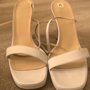 Vintage BCBG white heels